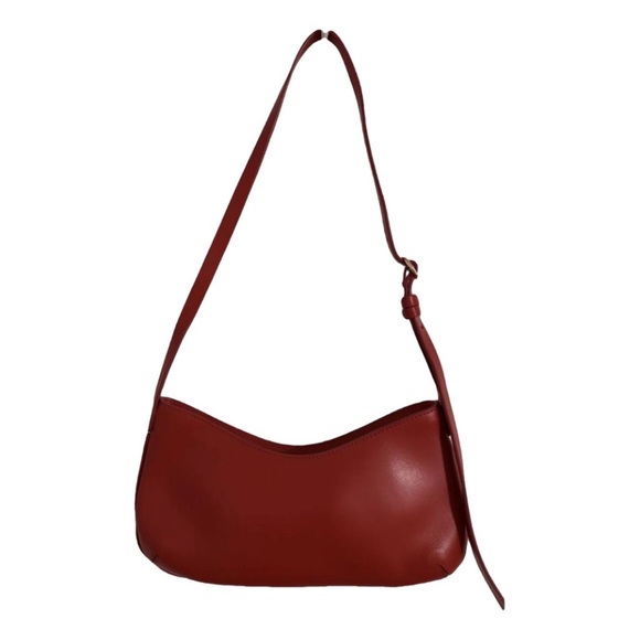 Arket Red Leather Shoulder Bag - Picture 2 of 6